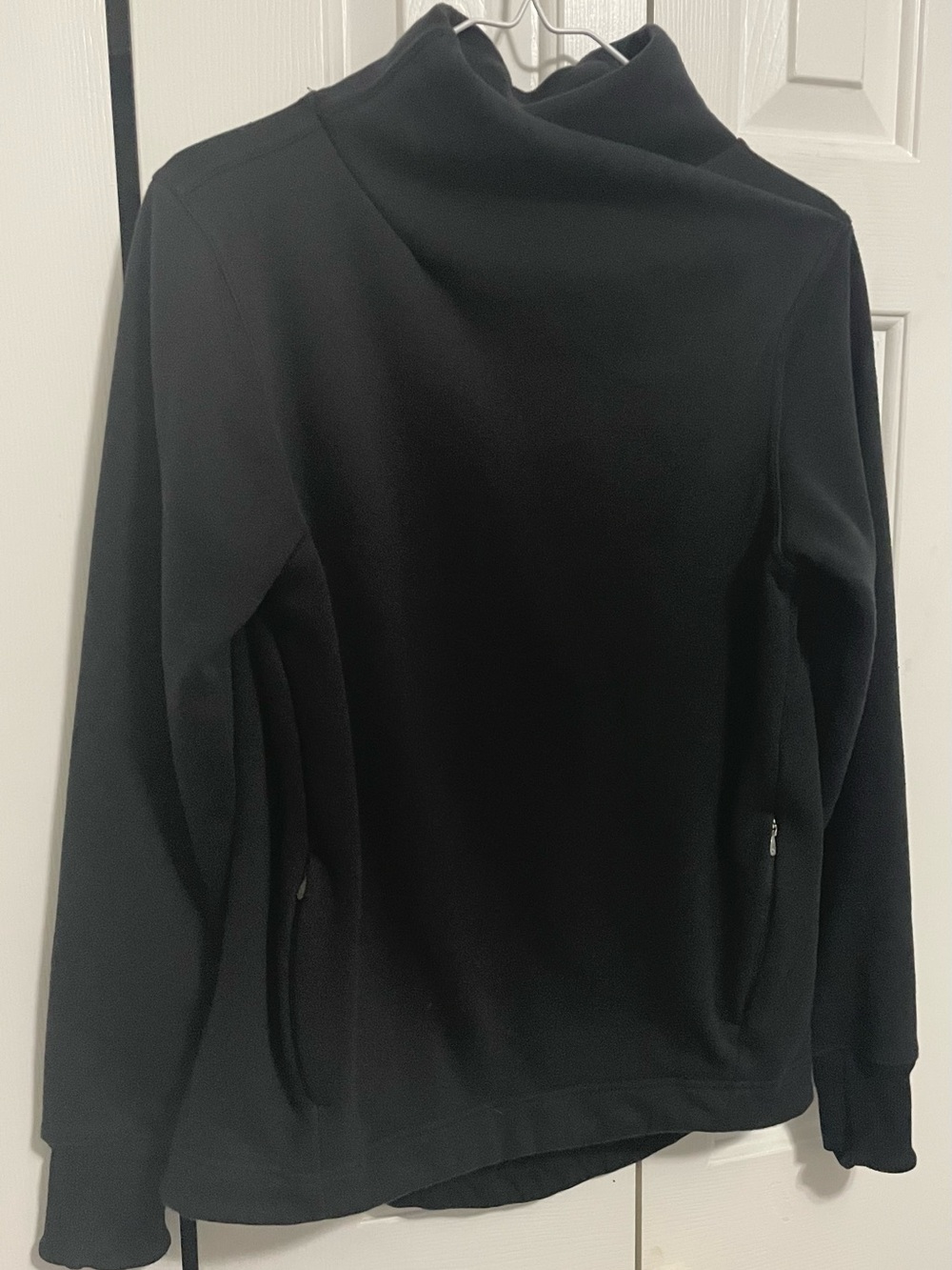 Athleta Black Women's Zip-Up Funnel Neck Pullover